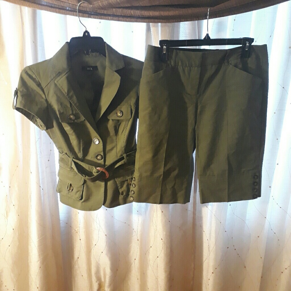 Women BCX Button Down Top and Bottom